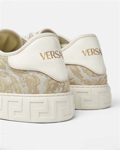 versace collection low sneakers|versace greca barocco print sneakers.